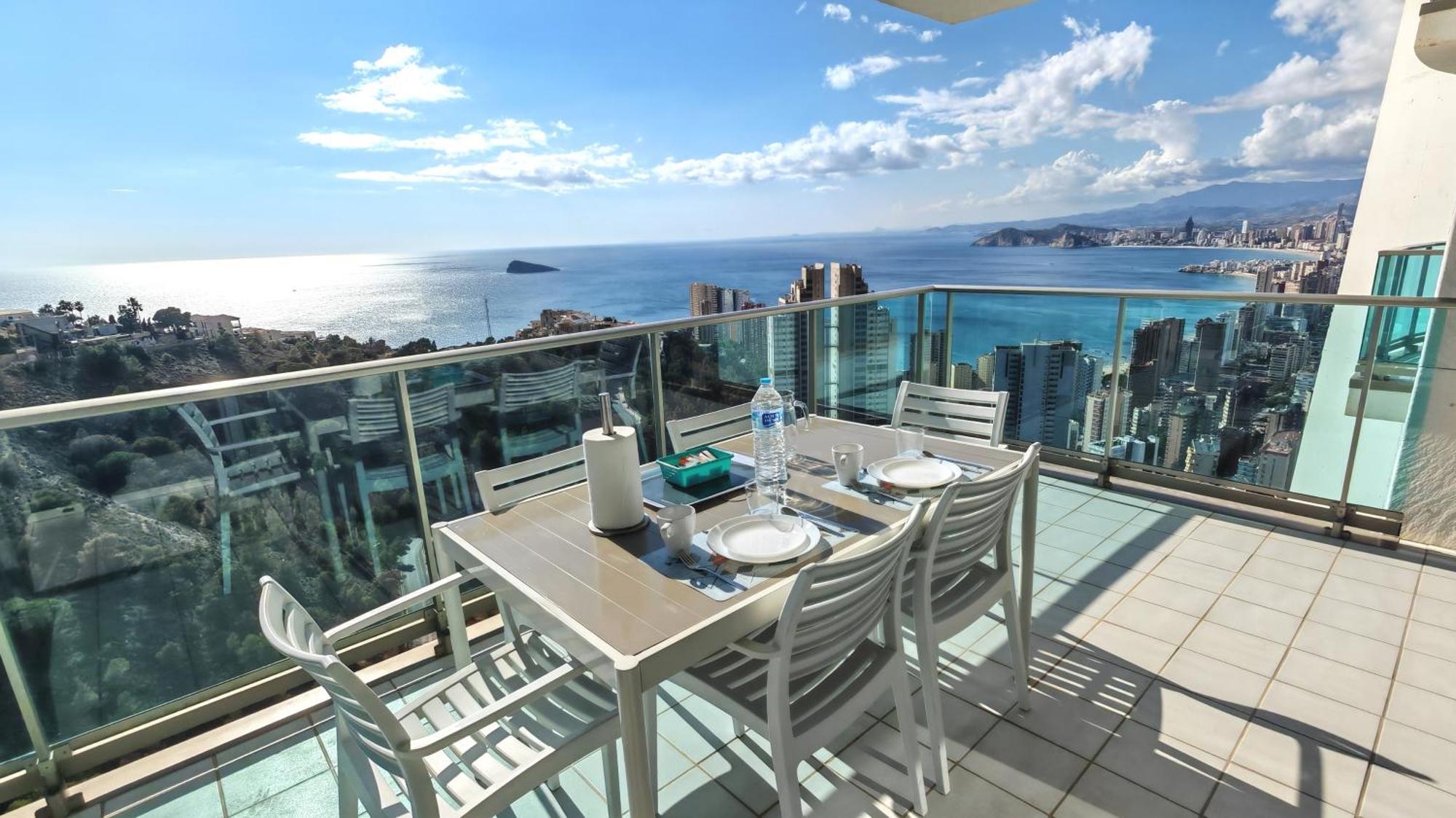 Ferienwohnung Skyline 31 Terraza Privada Con Vistas Al Mar Benidorm Exterior foto