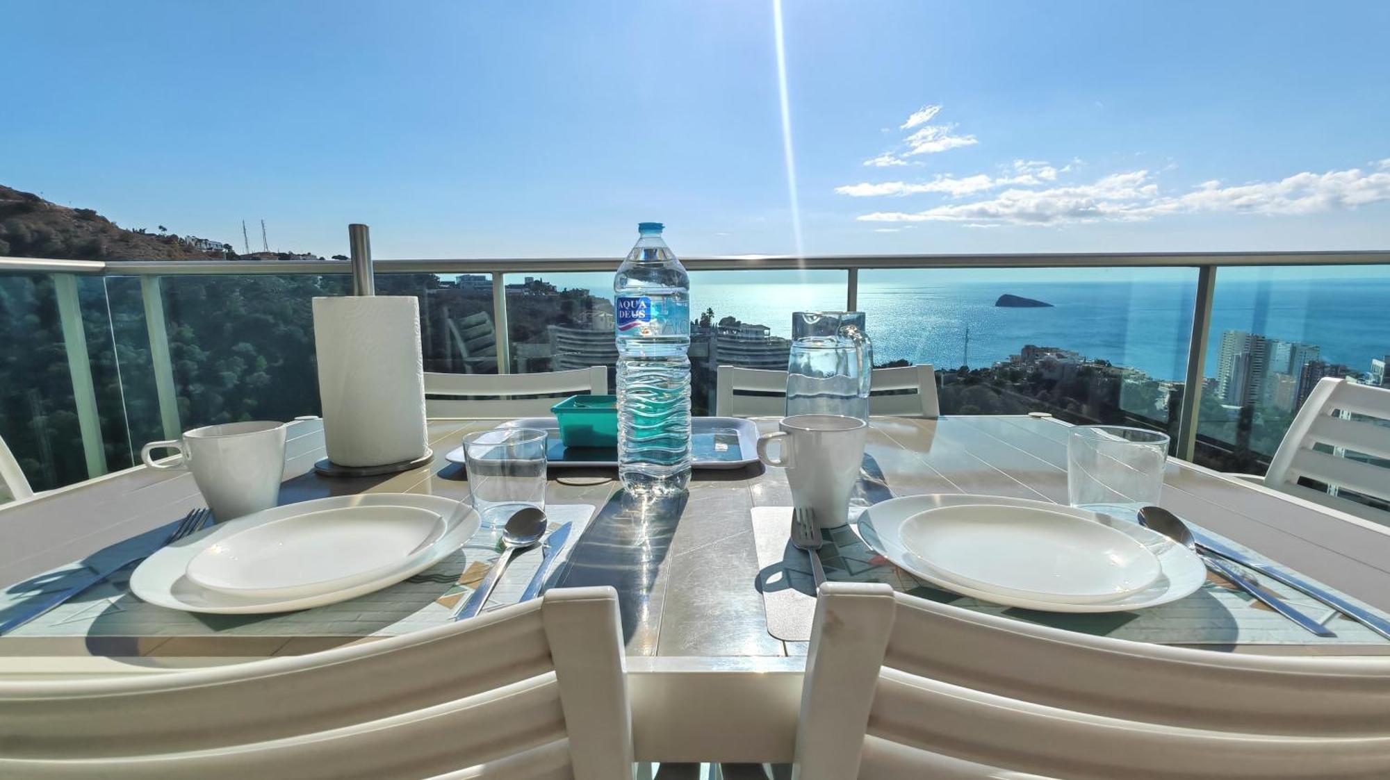 Ferienwohnung Skyline 31 Terraza Privada Con Vistas Al Mar Benidorm Exterior foto